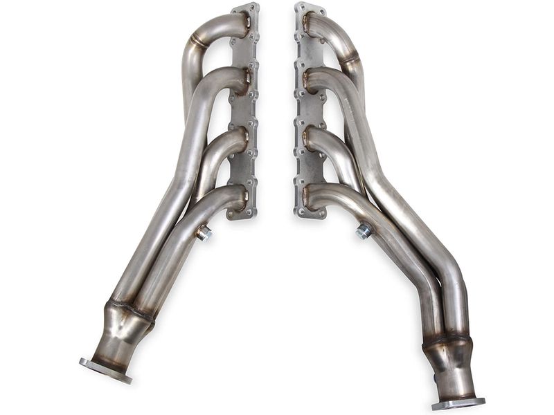 BRAND NEW PAIR OF FLOWTECH LONG TUBE HEADERS,3 COLLECTORS,CERAMIC COATED,1.75 TUBES,283-400,COMPATIBLE WITH SMALL BLOCK CHEVY 