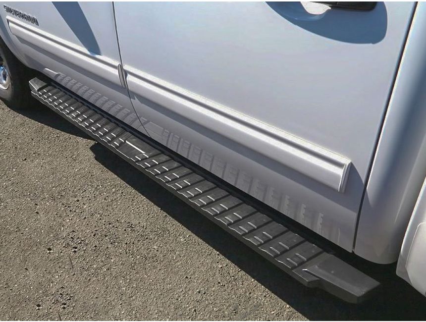 thumbnail image 2 of APS IBoard Black Running Boards For Chevy Tahoe & GMC Yukon (2021-2025) – 6061 Aluminum, 79" Length 2 of 4
