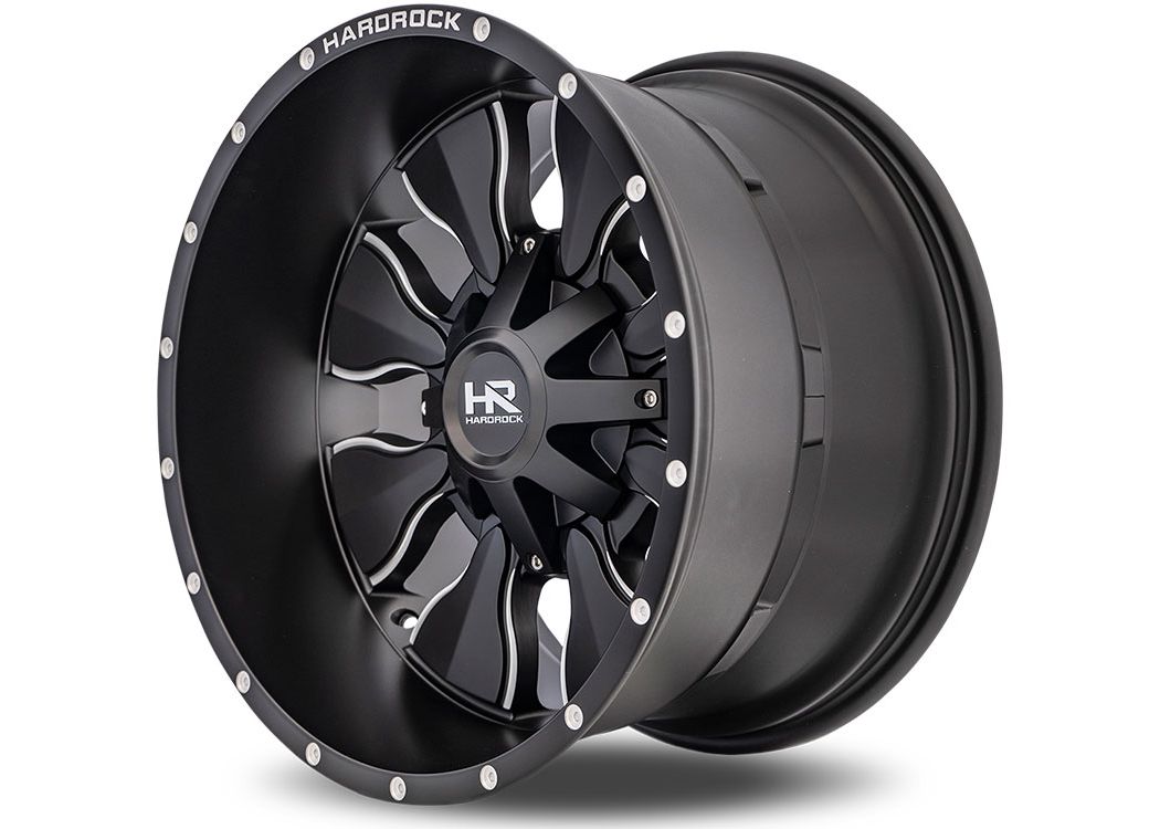 Insane Rims Hardrock Milled Matte Black Insane Wheels | RealTruck