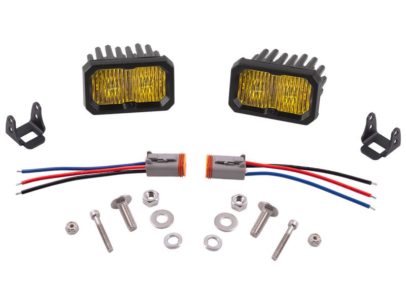 Diode Dynamics DD SSC2 Pod - Pro / Yellow / Flood / Surface / Amber BL / Pair (DD6417P) main image 0