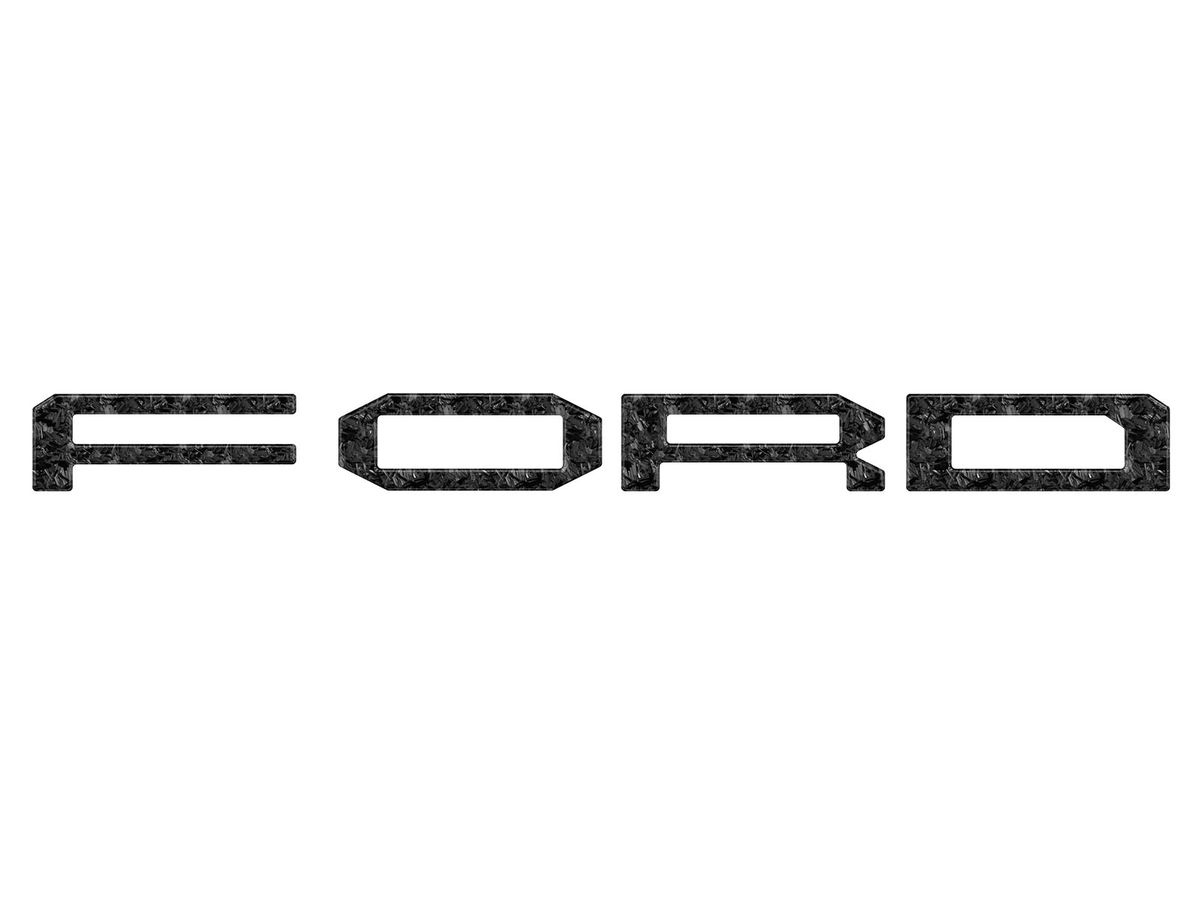 Ford Performance Vehicles Block Lettering Tufskinz Ford Grille Lettering Emblems FRD007-FCF-G | RealTruck