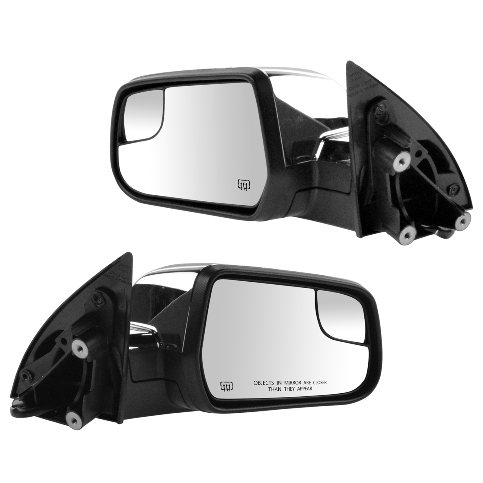 Chrome Manual Side View Mirrors Pair For Nissan D21 Hardbody Pickup - Left & Right Set