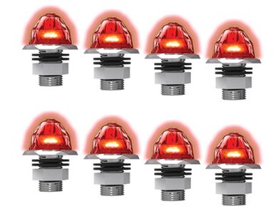 Roadworks Hero Mini 3/4" Watermelon Clearance Light - Red/Red Lens (Single)