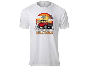 RealTruck Men's White Beach Bum T-Shirt