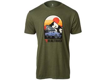 RealTruck Men's Olive Green Truck Fade T-Shirt