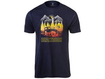 RealTruck Men's Navy Mountain Sunset T-Shirt