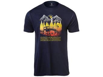RealTruck Men's Navy Mountain Sunset T-Shirt