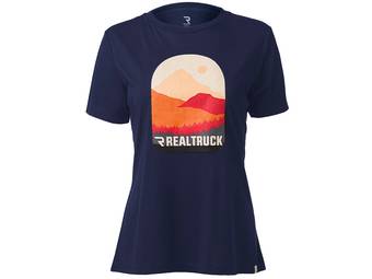 ReakTruck Women's Navy Mountain Fade T-Shirt