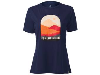 ReakTruck Women's Navy Mountain Fade T-Shirt