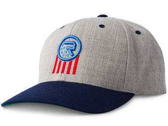 RealTruck Grey & Navy Americana Snapback Hat