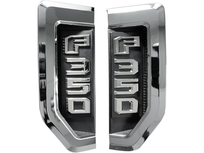 Recon Chrome F350 Illuminated Emblems REC-264484CH | RealTruck