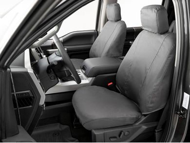 Grey Polycotton Fabric Covercraft Custom-Fit Front Bucket SeatSaver Seat Covers 