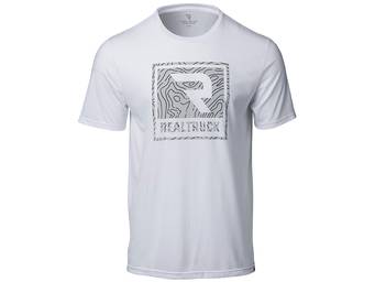 RealTruck Men's White Block Topographic T-Shirt