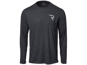 RealTruck Men's Heather Black Topographic Wordmark Long Sleeve T-Shirt
