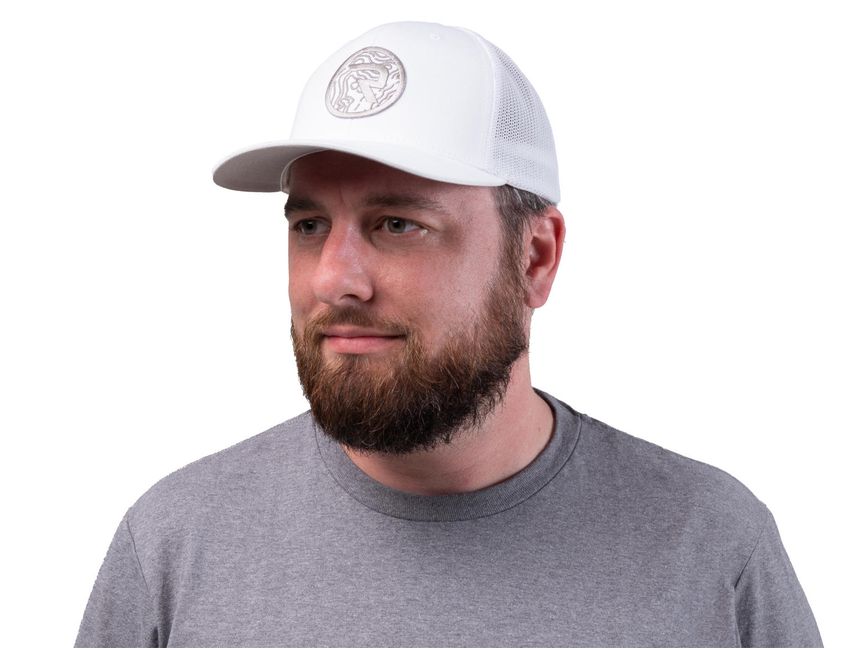 RealTruck White Topographic Trucker Hat RealTruck