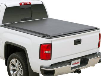 thumbnail image 2 of Soft Tri-Fold Tonneau Cover For 2001-2005 Ford Explorer Sport Trac 4’2” Bed – Black Vinyl, Aluminum Frame, Clamp-On Installation 2 of 3