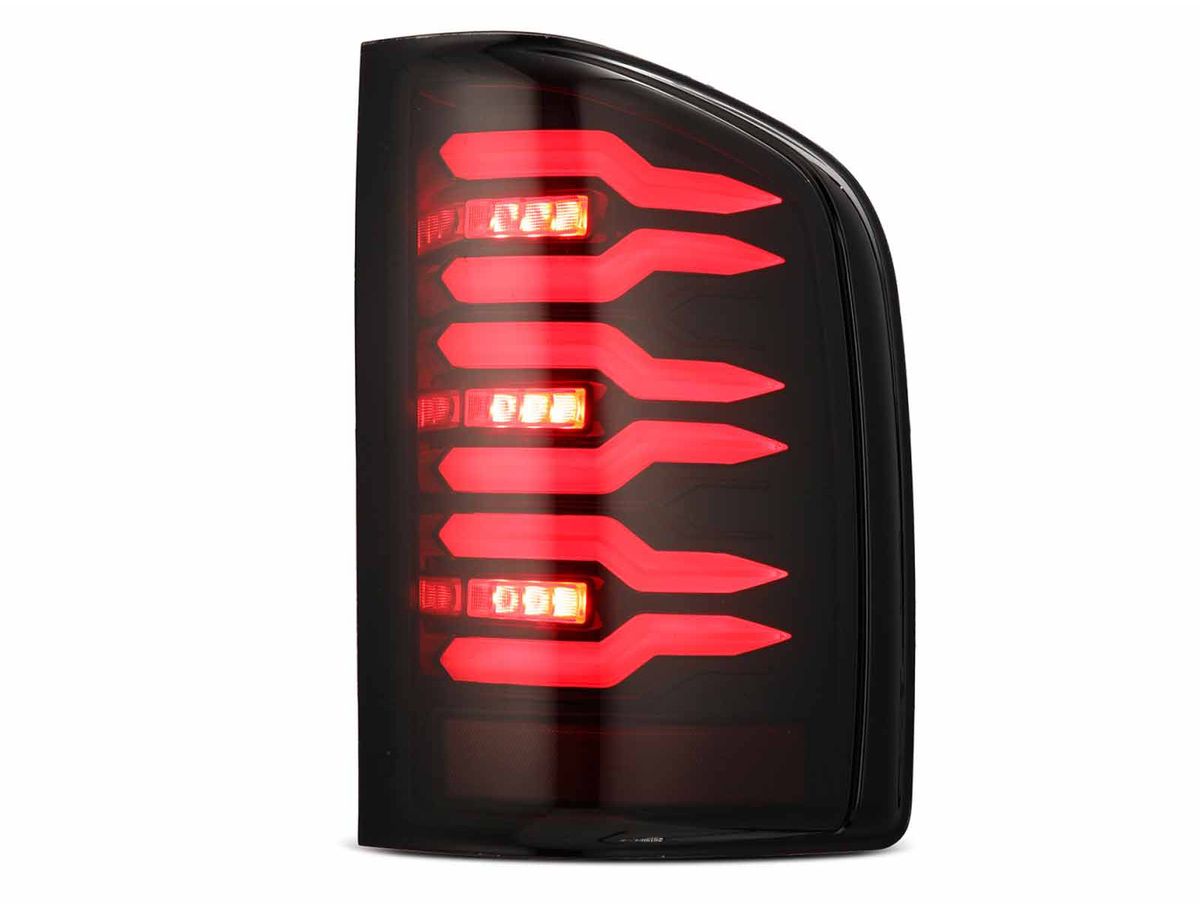 AlphaRex LUXX-Series LED Tail Lights Black Red | Chevrolet Silverado/GMC Sierra (99-06) (620007)