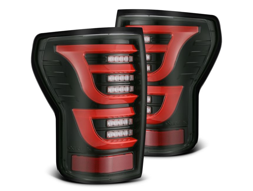 AlphaRex LUXX-Series LED Tail Lights Black Red | Ford F-Series/Bronco (87-96) (658007)