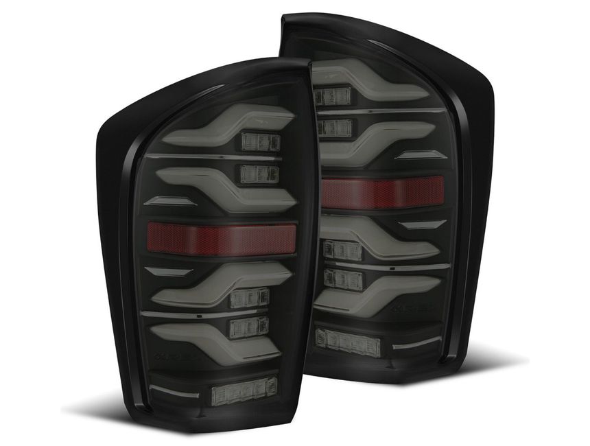 AlphaRex Luxx-Series LED Tail Lights Black/Red | Chevy Silverado 1500/2500HD/3500HD (07-14) (620000)