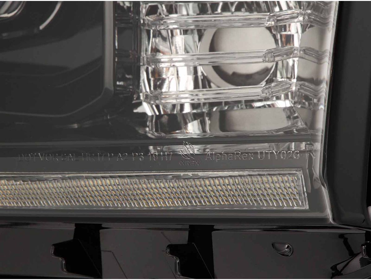 AlphaRex LUXX-Series Jet Black LED Headlights GMC Sierra 1500 (07-13) (880097)