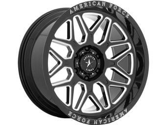 American Force Milled Gloss Black Rush Wheels