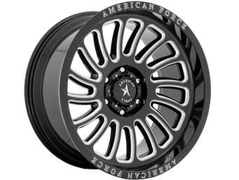 American Force Milled Gloss Black Vulcan Wheels