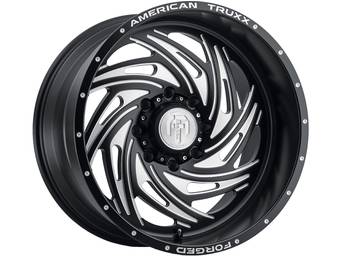 American Truxx Forged Milled Matte Black ATF-1911 Twisted Wheels