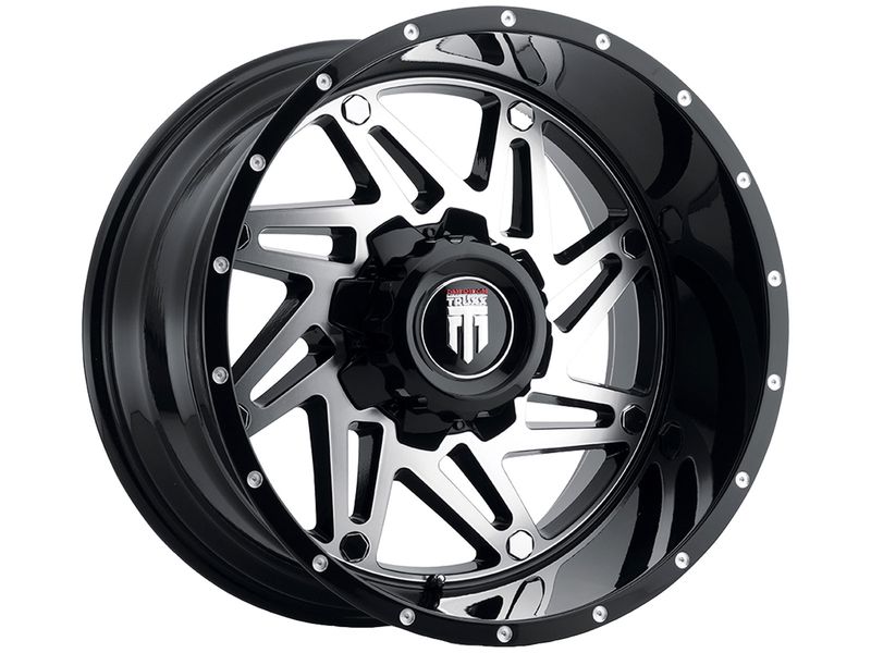 American Truxx Machined Gloss Black AT-165 Warrior Wheels | RealTruck