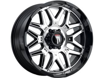 American Truxx Machined Gloss Black & Chrome Inserts AT-151 Grind Wheels