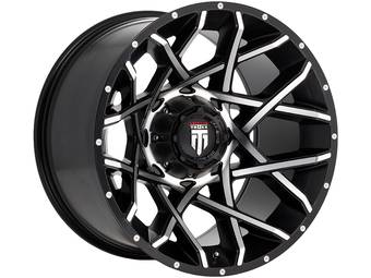 American Truxx Machined Matte Black AT-1901 Gridlock Wheels