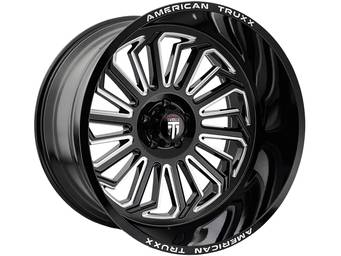 American Truxx Milled Gloss Black AT-1916 Butcher Wheel