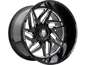 American Truxx Milled Gloss Black AT-1917 Goliath Wheel