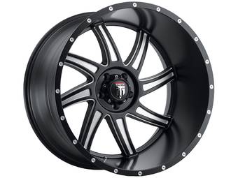 American Truxx Milled Matte Black AT-162 Vortex Wheels