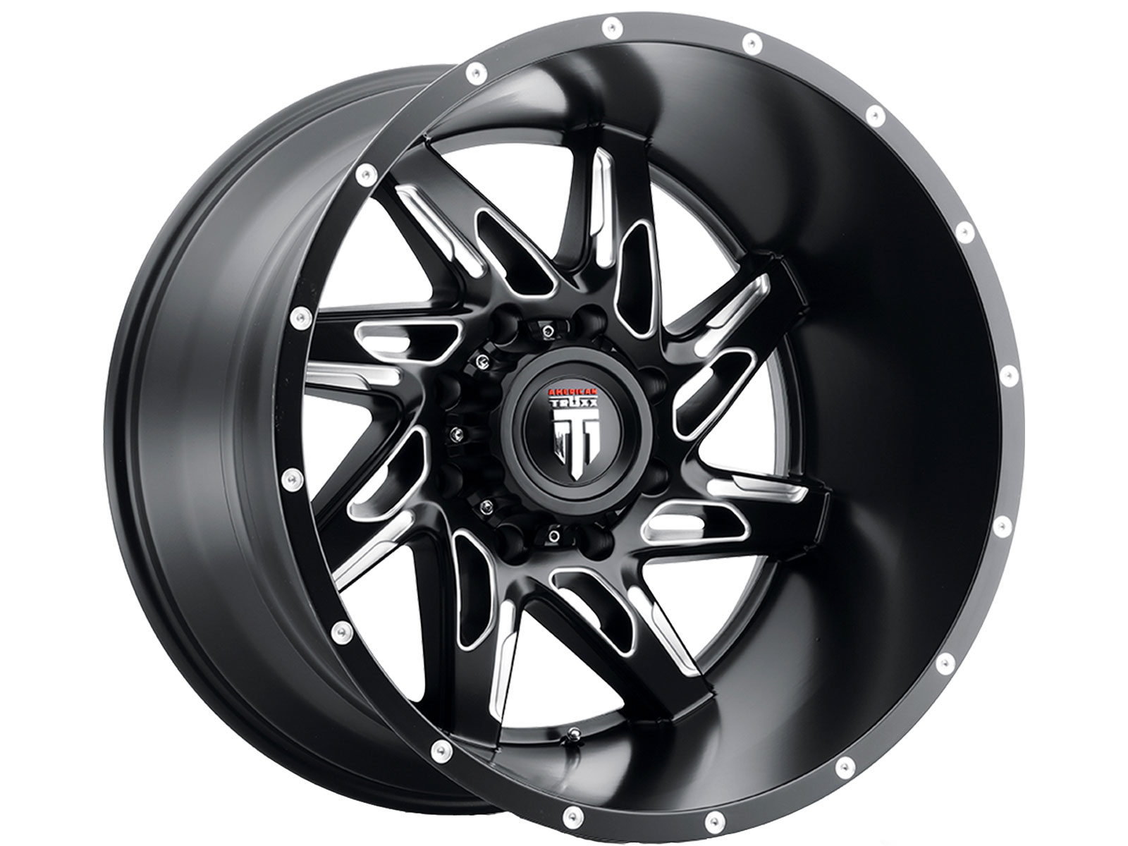 American Truxx Milled Matte Black AT-183 Spyder Wheels | RealTruck