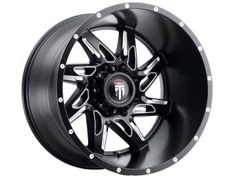 American Truxx Milled Matte Black AT-183 Spyder Wheels