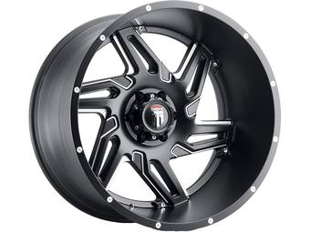 American Truxx Milled Matte Black AT-186 Spurs Wheels