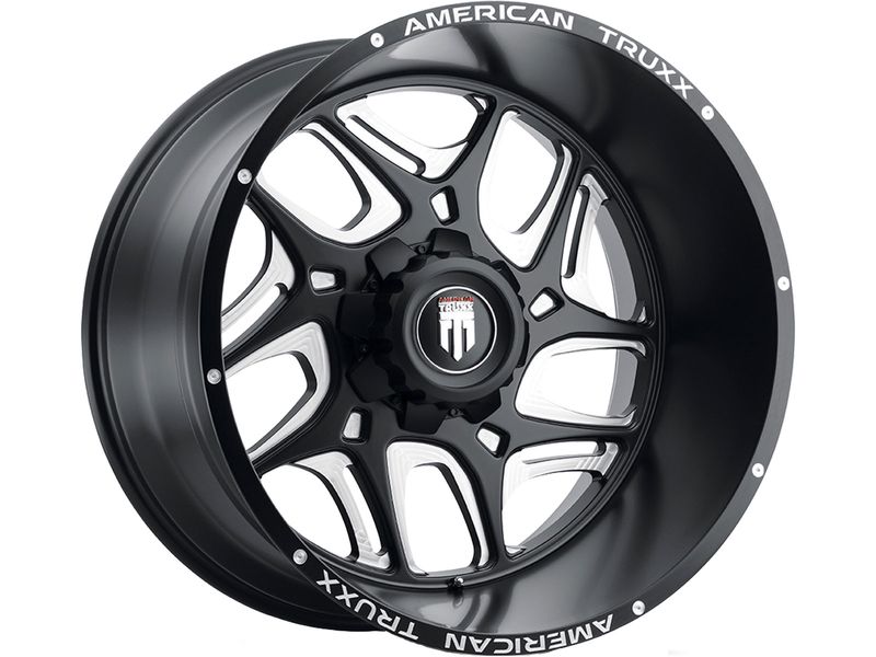 American Truxx Milled Matte Black AT-1900 Sweep Wheels | RealTruck