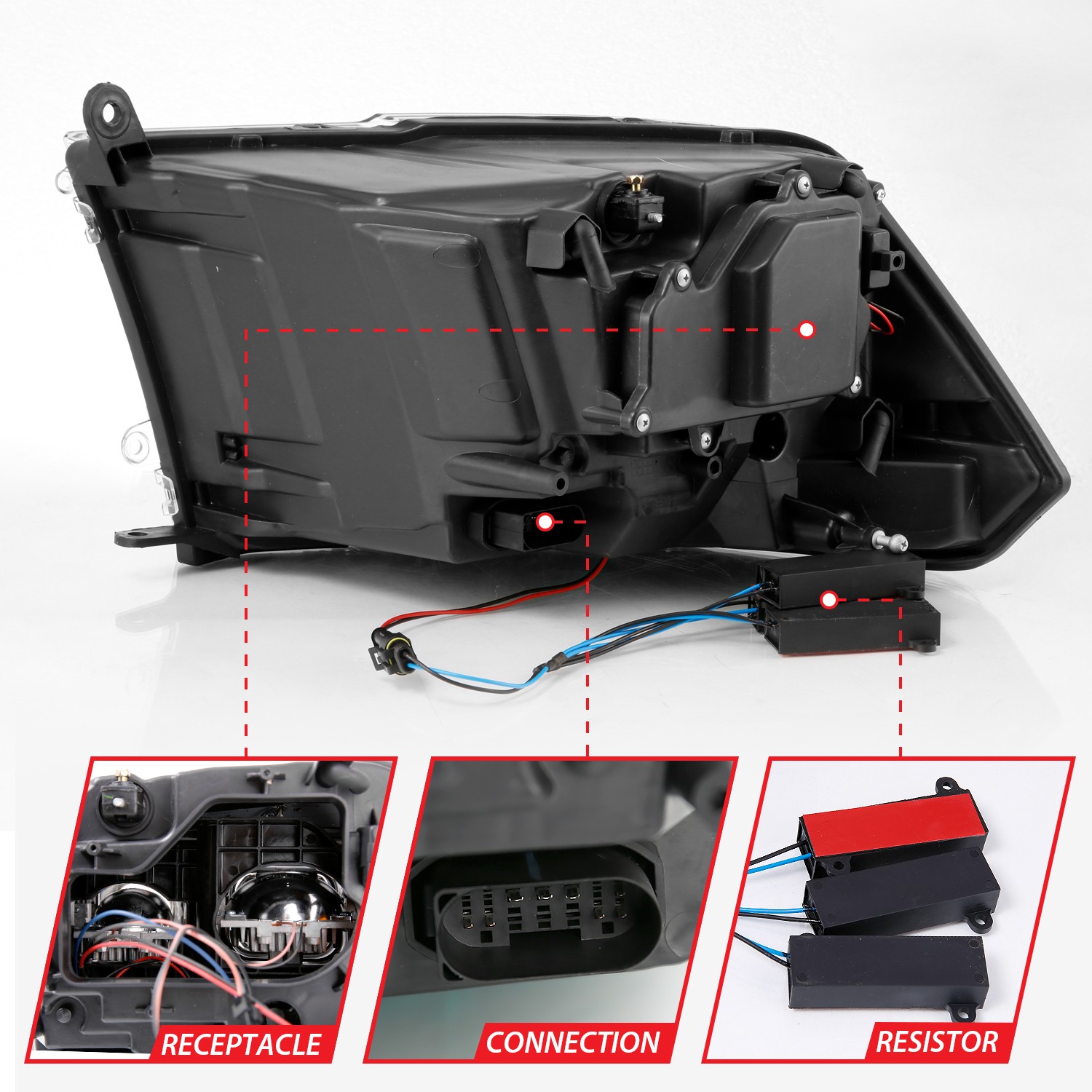 Anzo Black LED Headlights 111464