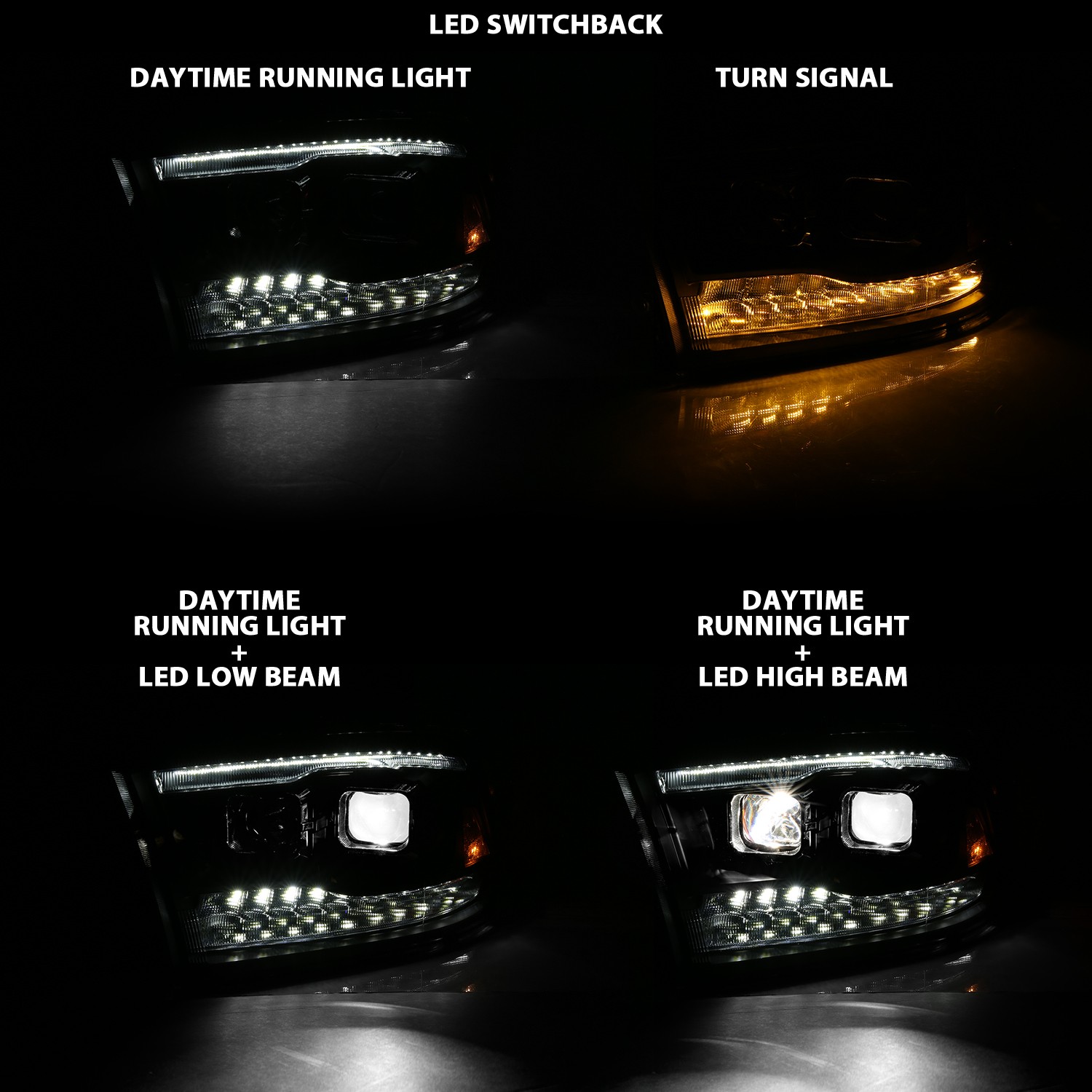 Anzo Black LED Headlights 111464