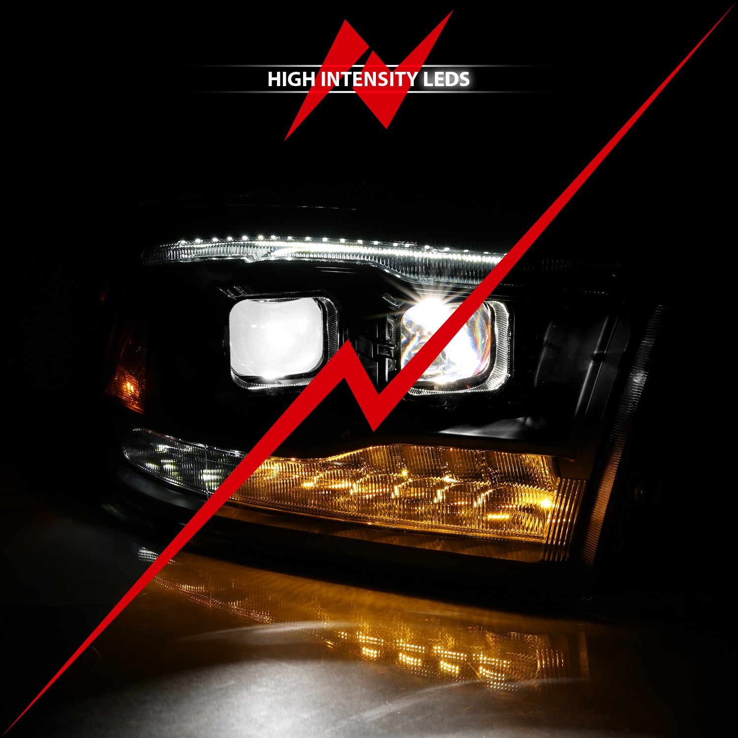 Anzo Black LED Headlights 111464