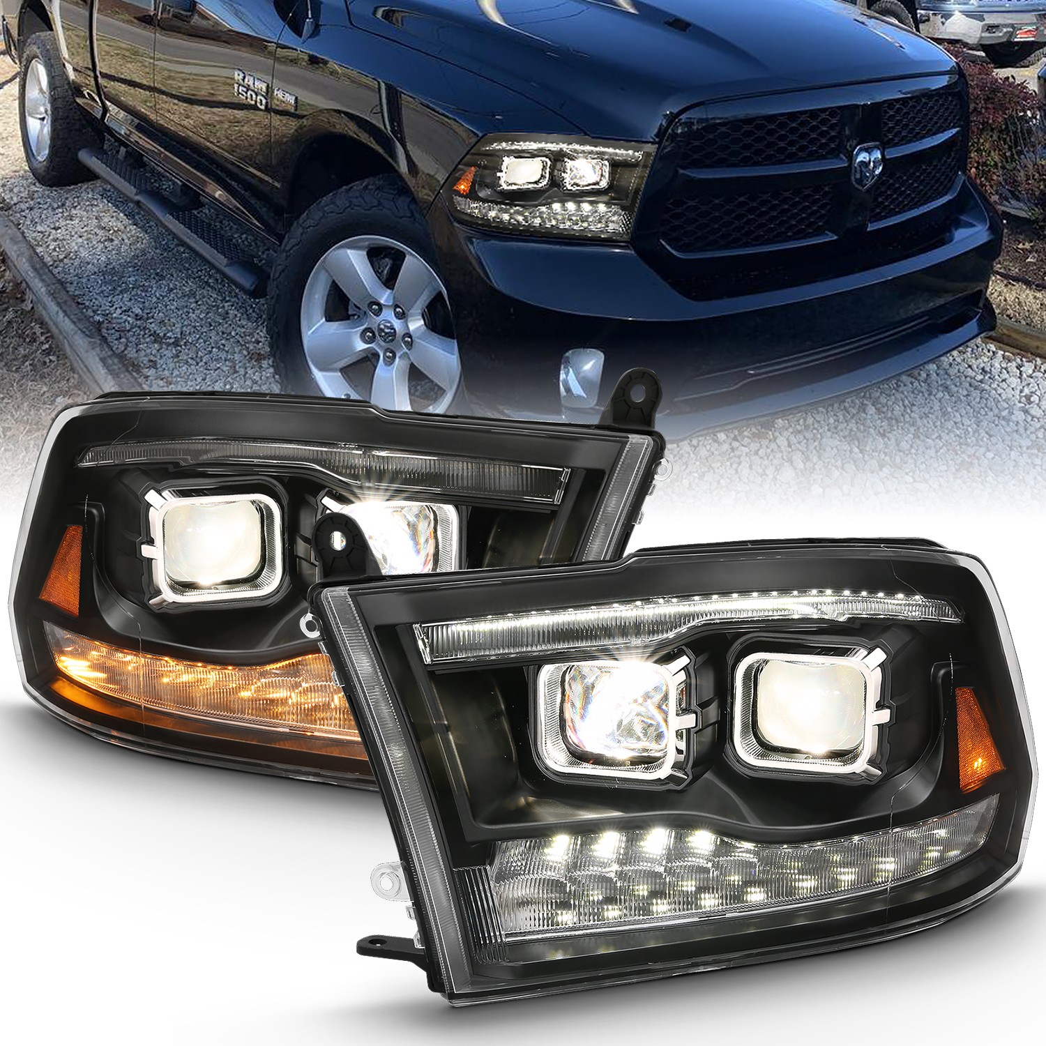 Anzo Black LED Headlights 111464