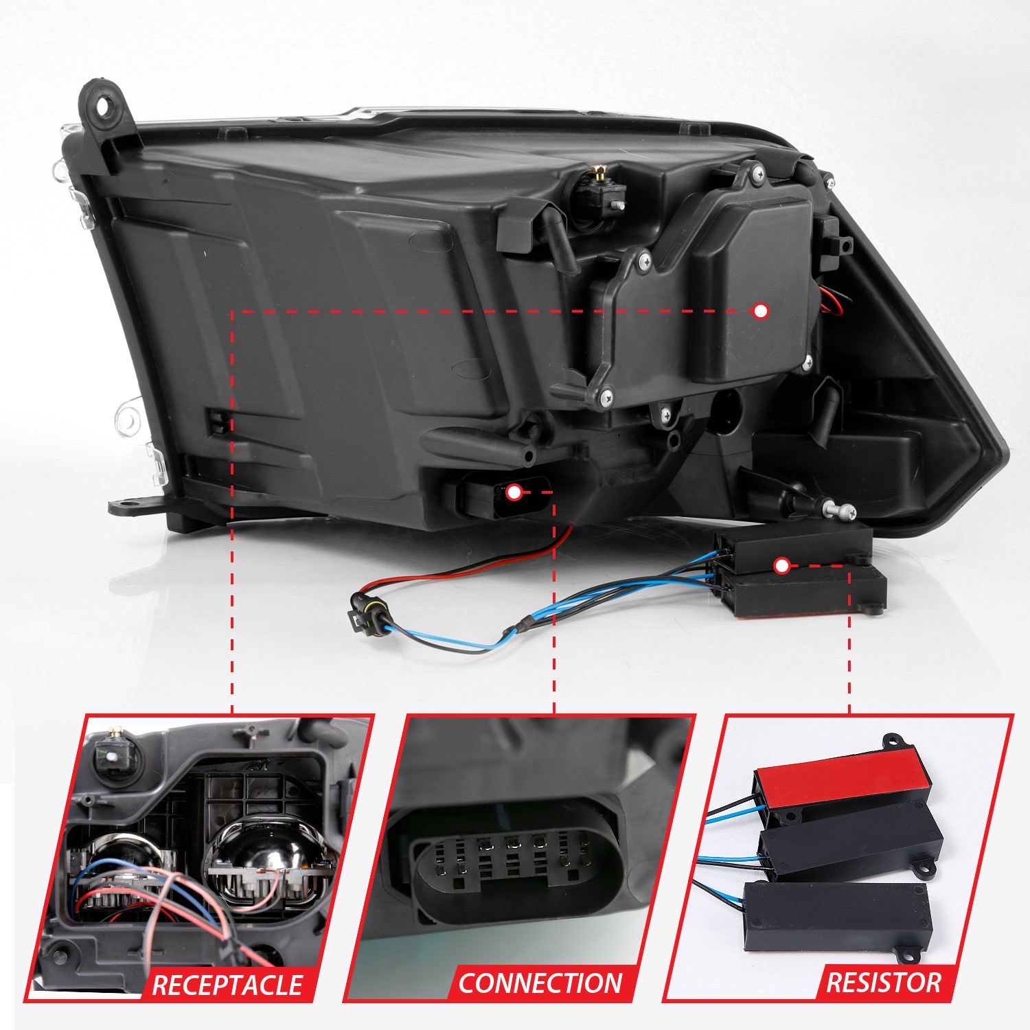 Fits 2009-2018 Ram 1500, 2010-2018 2500/3500, 2019-2023 1500 Classic (ANZ-111465)