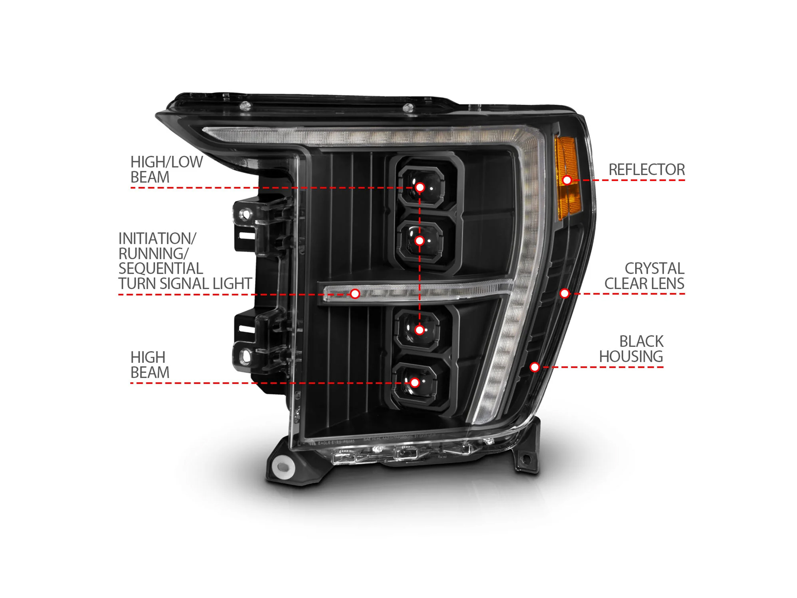 Anzo Z-Series LED Projector Headlights 111593X-L&ANZ-111593X-R