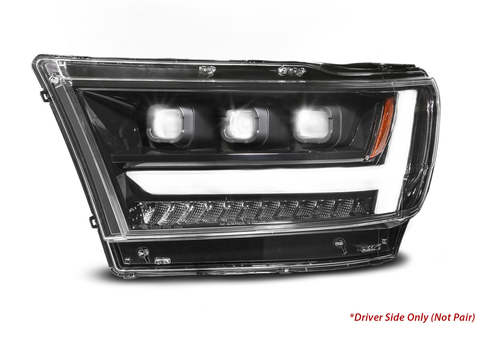 Anzo Black DRL Projector Headlights 111628A-L&ANZ-111628A-R