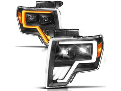 アオ Anzo Black DRL Projector Headlights 111629A | RealTruck