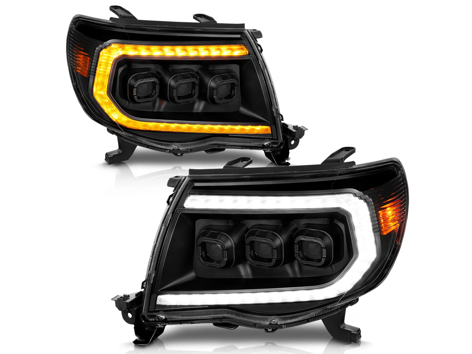 Anzo Black DRL Projector Headlights 111640A | RealTruck