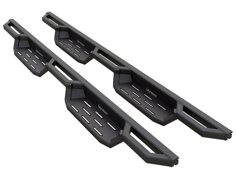 APS Black Square Tube Drop Style Nerf Bars RealTruck