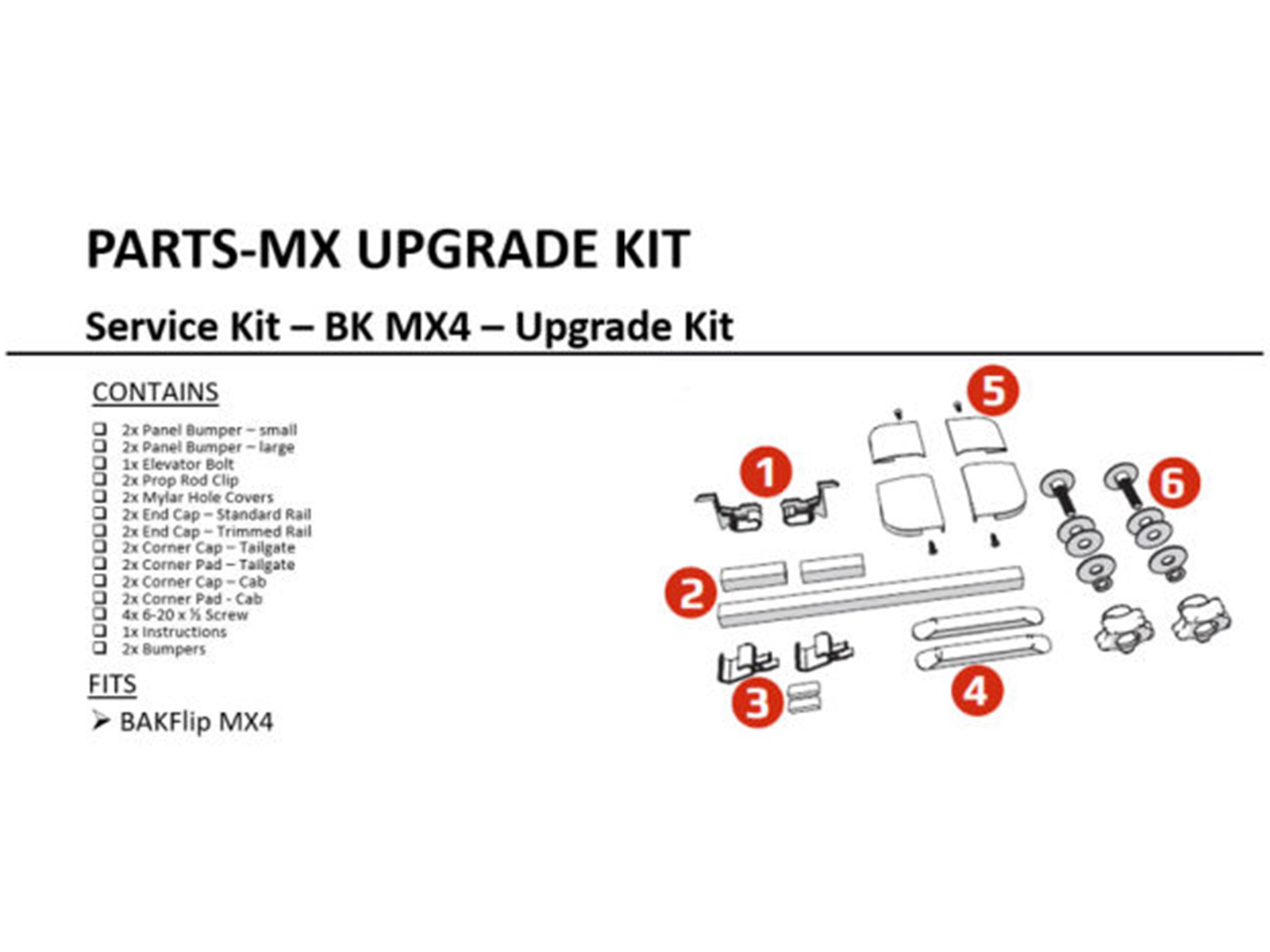 Bak Industries MX4 Box Cover Repair Replacement Part Corner Kit 2PC -  Accessory Warehouse