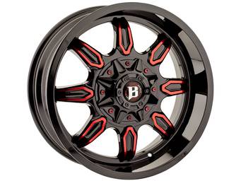 Ballistic Black & Red 670 Rampage Wheel