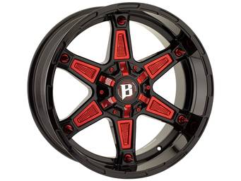 Ballistic Black & Red 827 Warrior Wheel